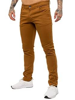 Kruze Herren Designer-Chinohose Skinny Stretch Fit – alle Taillengrößen Gr. 30 W/32 L, hautfarben von BRAND KRUZE