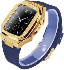 BRART Luxuriöses Edelstahl-Gehäuse-Silikonband, für Apple Watch 45 mm, 44 mm, 8, 7, Mod Kit, Metallgehäuse, für iWatch 6, 5, 4, 3, SE, 41 mm, 40 mm, Uhrenzubehör, 40 mm, Achat von BRART