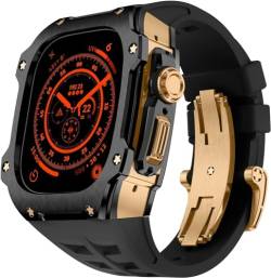 BRART Robustes Edelstahl-Uhrengehäuse, Sport-Gummiband, Mod-Kit, für Apple Watch Ultra 49 mm, RM-Stil, Metall-Uhrenabdeckung, für iWatch 8, 49 mm, Ersatzzubehör, For Ultra 49MM, Achat von BRART