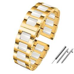 BRART Smartwatch-Armband, 20 mm, 22 mm, Keramik-Armband für Samsung Gear S2, S3, S4, Ersatzband für Huawei Watch 2 Pro GT2 Magic Bands, 20 mm, Achat von BRART