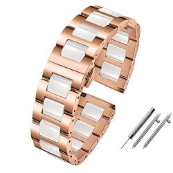 BRART Smartwatch-Armband, 20 mm, 22 mm, Keramik-Armband für Samsung Gear S2, S3, S4, Ersatzband für Huawei Watch 2 Pro GT2 Magic Bands, 20 mm, Achat von BRART