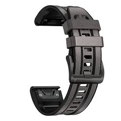 BRART Smartwatch-Armband für Garmin Fenix7 7X/Tactix 7 Pro 6 6XPro 5 5X Plus 945 D2, Silikon, Leder, Schnellverschluss, 26 mm, 22 mm, 26mm Fenix 5X 5XPlus, Achat von BRART