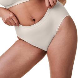 BRAVADO! DESIGNS Nachhaltige Panty | High Rise | Seamless | Recyceltes Nylon, Bio-Baumwolle & Modal-Mischung | XS-XXL (as3, Alpha, m, l, Regular, Regular, Antique White) von BRAVADO! DESIGNS