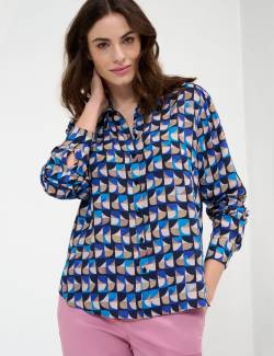 BRAX Damen Bluse Style VIC, Blau, Gr. 40 von BRAX