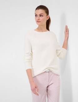 BRAX Damen Pullover Style LESLEY, Altweiß, Gr. 44 von BRAX