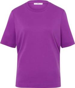 BRAX Damen Style CIRA Interlock Light T-Shirt, Purple, 38 von BRAX