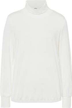 BRAX Damen Style Camilla Fluid Basic Schlichtes Rollkragenshirt Sweatshirt, Offwhite, 46 von BRAX