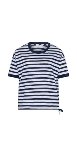 BRAX Damen Style Candice Linen Striped T-Shirt, Indigo, 42 von BRAX