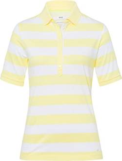 BRAX Damen Style Cleo Finest Pique Stretch Poloshirt, Yellow, 46 von BRAX