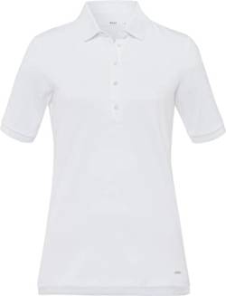 BRAX Damen Style Cleo Poloshirt Pique Polohemd, White, 38 von BRAX