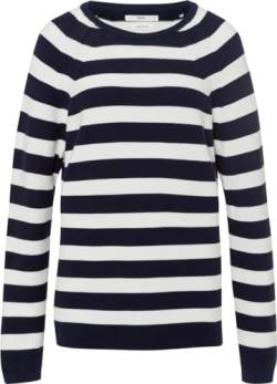 BRAX Damen Style Lesley Organic Cotton Stripes Pullover , Indigo, Gr. 36 von BRAX