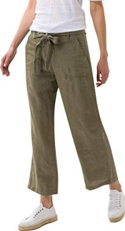 BRAX Damen Style Maine S aus Leinen Hose, Khaki, 27W / 32L (Herstellergröße: 36) von BRAX