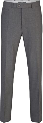 BRAX Herren Regular Fit Flatfront Stoffhose Style Enrico Hose, Grau (Street 05), 36W / 34L (Herstellergröße: 52) von BRAX