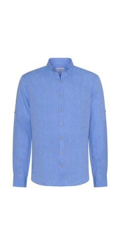 BRAX Herren Style Dirk U Pure Linen Hemd, Smooth Blue, M von BRAX