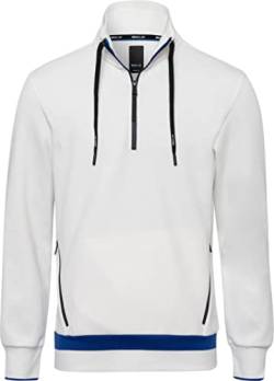 BRAX Herren Style Lovis LAB-TECH Cotton Sweat Moderner Troyer Pullover, Offwhite, M von BRAX