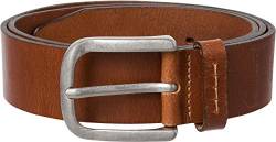 BRAX Herren Style Masterpiece Büffelleder Uni SchlieÃŸe American Silver G rtel, Cognac, 100 676 Herstellergr e EU von BRAX