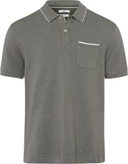 BRAX Herren Style Paddy PIQUÉ Poloshirt in Sportiver Two-Tone-Optik Polohemd, Olive, M von BRAX