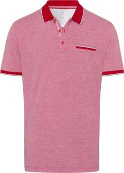 BRAX Herren Style Paddy Poloshirt in Sportiver Two-Tone-Optik Polohemd, Signal RED, 56 von BRAX