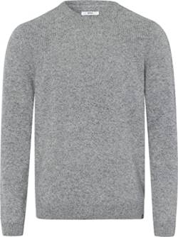 BRAX Herren Style Rick Lambswool moderne rund hals sweater lavet af lammeuld høj kvalitet Pullover, Grau (Platin 04), 56 EU von BRAX