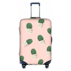 BREAUX Gepäckabdeckung mit Kaktus-Motiv, bedruckt, elastischer Gepäckschutz, modische Gepäckabdeckung, Größe M, Kaktusrosa, M, Kaktus Pink, M von BREAUX