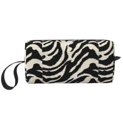 BREAUX Tragbare Kosmetiktasche mit Zebra-Tierdruck, Reißverschluss, Reise-Kosmetiktasche, Reise-Organizer, täglicher Organizer, kleiner Kulturbeutel, Reise-Geldbörse, Zebra-Tier, Einheitsgröße, Zebra von BREAUX