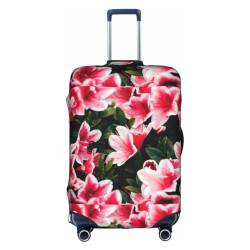 Beauty Pink Floral Flowers Printed Luggage Cover, Elastic Luggage Protector, Fashion Luggage Cover, Size L, Beauty Pink Floral Flowers, L, Schönes rosa Blumenmuster, L von BREAUX
