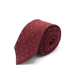 BRERA 67 Elegante Tupfen-bordeaux Krawatte aus Seide und Wolle 148 x 8 | Krawatten für Herren | Krawatte Jungen | Accessoires Männer für Jacke und Anzug von BRERA 67