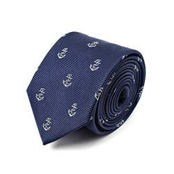 BRERA 67 elegante blaue Krawatte aus Seide 150 x 7 mit Anker | Krawatten für Herren | Accessoires Männer für Jacke und Anzug von BRERA 67