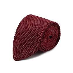 BRERA 67 elegante bordeaux Krawatte aus Seide 150 x 7 | Krawatten für Herren | Accessoires Männer für Jacke und Anzug - bordeaux Netz von BRERA 67
