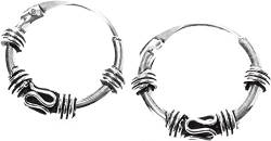 Brera 67 Ohrringe 925 Silber | Paar keltische Ohrringe Gothische Kreolen | 925er Silber oxidiert (Schwarz), UNICA, Silber, Nicht zutreffend. von BRERA 67