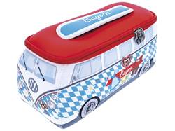 BRISA VW Collection - Volkswagen Neopren Universal-Schmink-Kosmetik-Kultur-Reise-Apotheke-Tasche-Beutel im T1 Bulli Bus Design (Bayern/Bunt/Groß) von BRISA