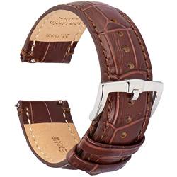 BRISMASSI ESETTI Top-Grain Leder Uhrenarmbänder - Schnellverschluß Uhrenarmbänder Leder Armbänder 18mm 20mm 22mm für Herren & Damen - Weiche & Langlebige Luxus Lederarmbänder von BRISMASSI ESETTI