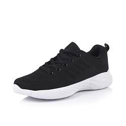 BRKVALIT Damen Sneakers Mesh Gym Turnschuhe Freizeitschuhe Laufschuhe Sportschuhe, 38 EU (Herstellergröße 240), Schwarz von BRKVALIT