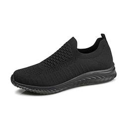 BRKVALIT Herren Damen Sneakers Mesh Gym Turnschuhe Freizeitschuhe Laufschuhe Sportschuhe,Schwarz,42EU von BRKVALIT