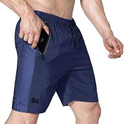 BROKIG Apex Sporthose Herren Kurz,Sport Shorts mit Innenhose Running Shorts für Herren(Navyblau,XL) von BROKIG