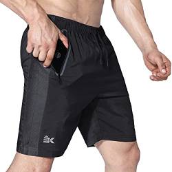 BROKIG Apex Sporthose Herren Kurz,Sport Shorts mit Innenhose Running Shorts für Herren(Schwarz,L) von BROKIG