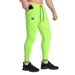 BROKIG Leichte Jogginghose Herren Jogger für Herren,Trainingshose,Elastische Sporthose Trousers(Neon Green,L) von BROKIG
