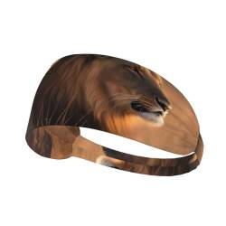 Elastisches Aldult-Stirnband für Damen und Herren, feuchtigkeitsableitend, athletisch, zum Laufen, Trainieren, afrikanische Tiermuster von BROLEO
