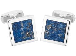 BROOKER Manschettenknöpfe Lapis quadratisch Silber von BROOKER Fine Cufflinks