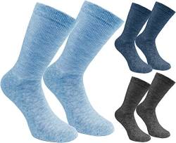 BRUBAKER 6 Paar Herren Socken - Lenzing Modal - Grau, Blau, Jeansblau - Größe 41-46 von BRUBAKER