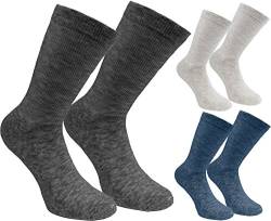 BRUBAKER 6 Paar Herren Socken - Lenzing Modal - Grau, Blau, Silber - Größe 41-46 von BRUBAKER
