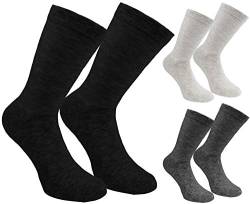 BRUBAKER 6 Paar Herren Socken - Lenzing Modal - Grau, Schwarz, Silber - Größe 41-46 von BRUBAKER