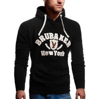 BRUBAKER Kapuzensweatshirt Herren Sweatshirt mit Kapuze - New York Eagle (1-tlg) Sweater mit Kängurutasche und Adler Logo von BRUBAKER