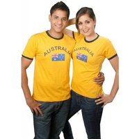 BRUBAKER T-Shirt Australien - Retro Unisex Fan Shirt für Herren und Damen (1-tlg) Trikot von BRUBAKER
