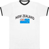 BRUBAKER T-Shirt Neuseeland - Retro Unisex Fan Shirt für Herren und Damen (1-tlg) von BRUBAKER