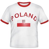 BRUBAKER T-Shirt Polen - Retro Unisex Fan Shirt für Herren und Damen (1-tlg) Poland Trikot von BRUBAKER