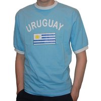 BRUBAKER T-Shirt Uruguay - Retro Unisex Fan Shirt für Herren und Damen (1-tlg) von BRUBAKER