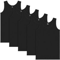 BRUBAKER Tanktop Classic Herren Unterhemd Tank Top (5er-Pack) Schlichtes Basic Achselshirt aus hochwertiger Baumwolle (glatt), Extra Lang, Nahtlos von BRUBAKER
