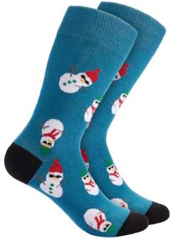 BRUBAKER Weihnachtssocken für Damen und Herren - Coole Schneemänner - Baumwolle Socken Weihnachten - Größe 35-40 von BRUBAKER