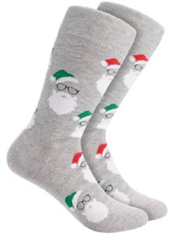 BRUBAKER Weihnachtssocken für Damen und Herren - Weihnachtsmannbärte - Baumwolle Socken Weihnachten - Größe 35-40 von BRUBAKER